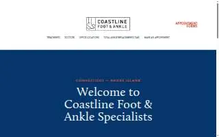 Coastline Foot and Ankle Specialists of East Lyme website