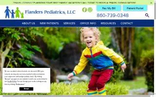 Flanders Pediatrics website