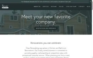 Shaw Remodeling website