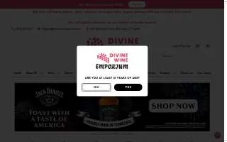 The Divine Wine Emporium website
