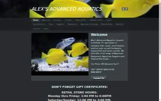 Alex's Advanced Aquatics website