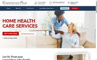 Esperanza Plus Home Care of Enfield website