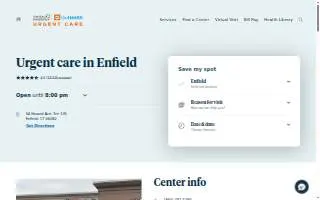 Hartford HealthCare-GoHealth Urgent Care website