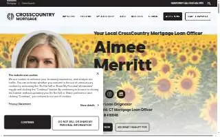 Aimee Merritt at CrossCountry Mortgage website