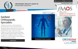 Orthofast of Fairfield website