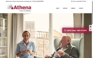 Athena Care at Home website