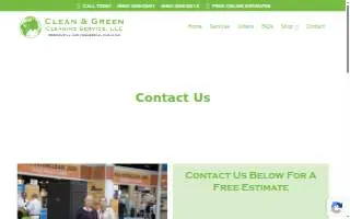 Clean & Green Cleaning Service, LLC website