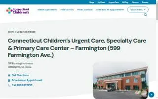 Connecticut Children’s Primary Care Center – Farmington website