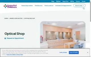 Connecticut Children's Ophthalmology and Optical Shop - Farmington website