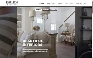 Ehrlich Interiors website