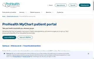 ProHealth Physicians of Farmington website