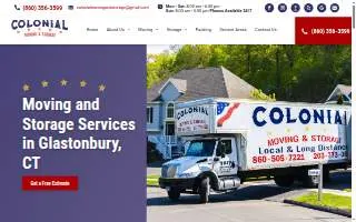 Colonial Moving & Storage of Glastonbury website