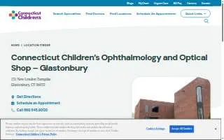 Connecticut Children's Ophthalmology and Optical Shop - Glastonbury website