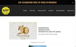 ASP Security Systems of Groton website