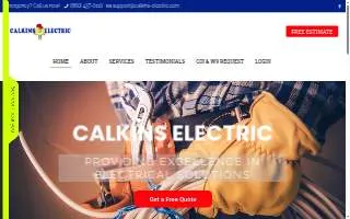 Calkins Electric website