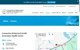 Connecticut Behavioral Health Associates, P.C. of Groton website