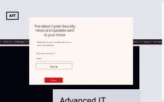 Advanced IT Technologies website