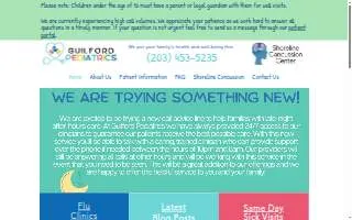 Guilford Pediatrics Inc website