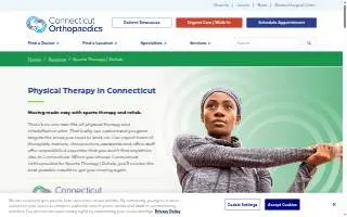 Connecticut Orthopaedics Sports Therapy I Rehab of Hamden website