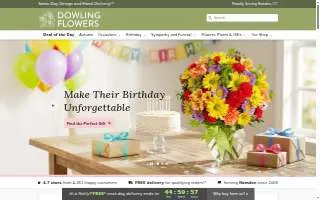 Dowling Flowers website
