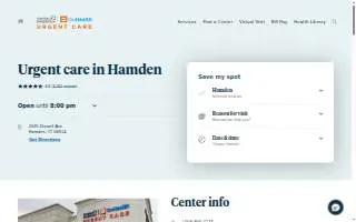 Hartford HealthCare-GoHealth Urgent Care website