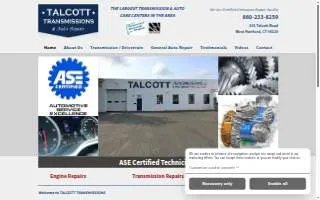 Talcott Transmissions & Auto Repair of Hartford website