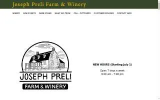 Joseph Preli Farm and Winery of Manchester website