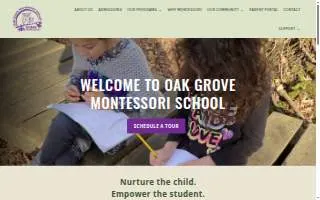 Oak Grove Montessori School of Mansfield website