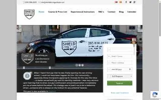 Shield Driving School of Meriden website
