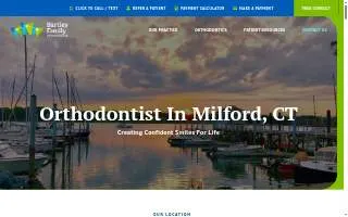 Bartley Family Orthodontics - Milford website