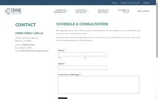 Crane Family Law, LLC website