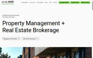 On The Mark Management LLC of Milford website