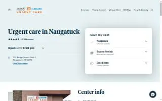 Hartford HealthCare-GoHealth Urgent Care website