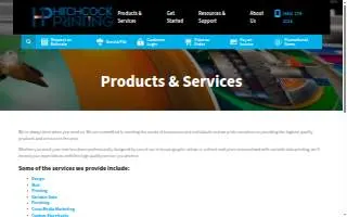 Hitchcock Printing website