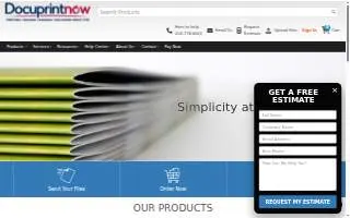Docuprintnow of New Haven website