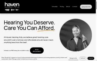 Haven Hearing Aids of New Haven website