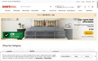 Bob's Discount Furniture and Mattress Store of New London website