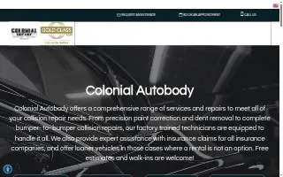 Colonial Auto Body website