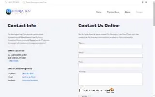 Harrington Law Firm LLC of New London website