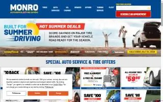 Monro Auto Service and Tire Centers of Fairmont website