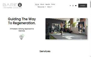Bare Training Systems website