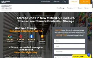 Distinct Storage website