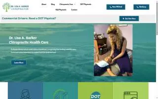 Dr. Lisa Barker - Chiropractor website