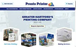 Pronto Printer of Newington website