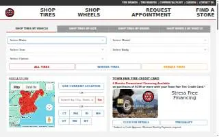 Town Fair Tire of Newington website