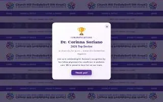 Church Hill Pediatrics and Adolescent Medicine, LLC website