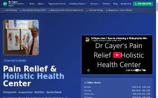 Dr Cayer's Pain Relief & Holistic Health Center website