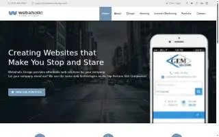 Webaholic Design, LLC website
