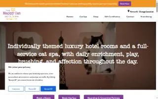 Happy Cat Hotel & Spa Norwalk website