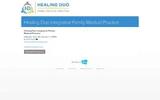 Healing Duo Integrative Family Medical Practice website